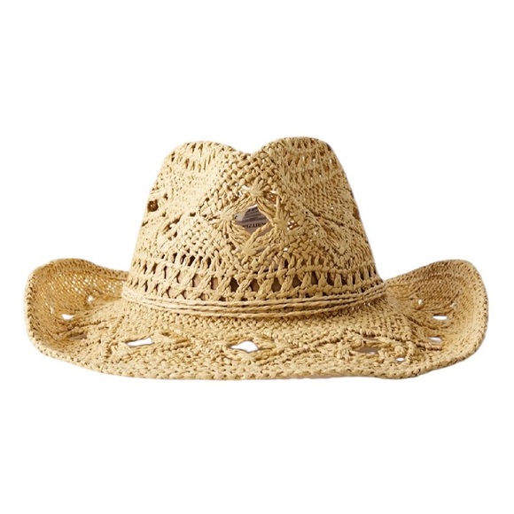 NWT Aritzia Bask Handmade Crocheted Cowboy Straw Hat - Picture 1 of 13